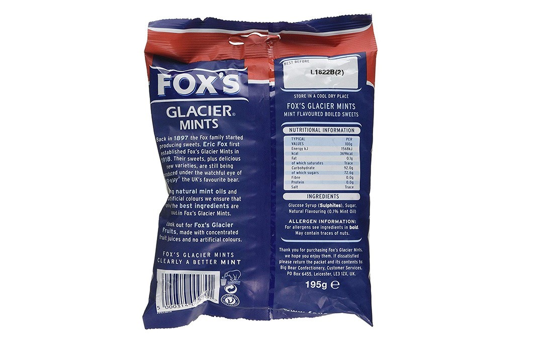 Fox'S Glacier Mints    Pack  195 grams
